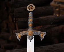 Hand Forged High Carbon Steel Knights Templar Sword, Crusader Sword Replica