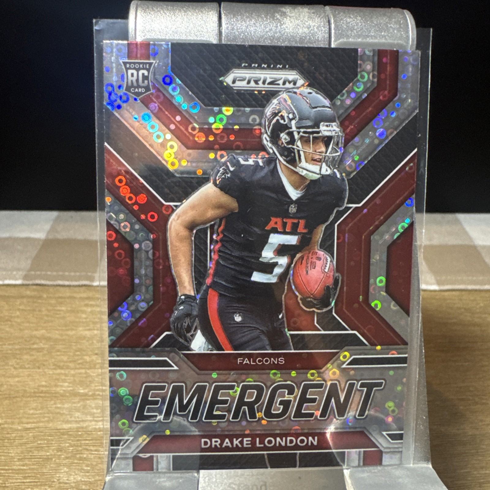 DRAKE LONDON 2022 Panini Prizm Rookie #E-5 Falcons Emergent NO HUDDLE DISCO (RC)