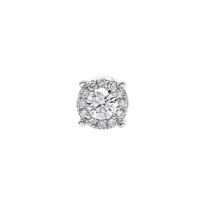 Funkelnde Diamant Ohrstecker 0,4ct Einzelstecker 14K Gold für Herren