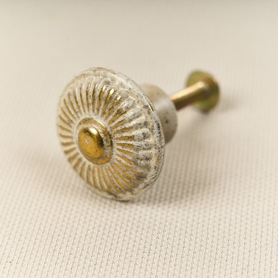 #ad #ad Vintage Replacement Drawer Pull Single Knob Ivory Paint 1quot; Wide $15.95