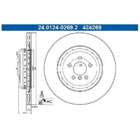 Bremsscheibe Hinten Rechts FüR BMW 8-Er G15 G16 19 Bis 26 ATE B57D30B Teil
