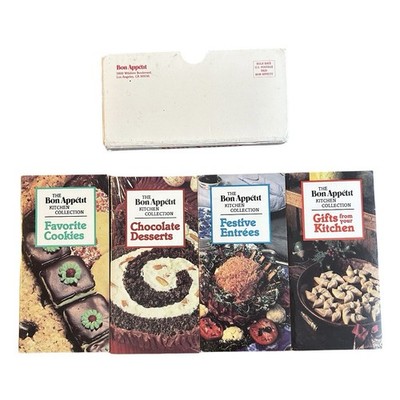 Vintage 1983 The Bon Appetit Kitchen Collection Cookbooks Box Set 4 With Case