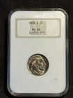 1938-D 5C Buffalo Nickel - NGC fatty old holder MS 66