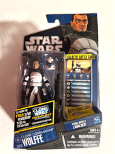 STAR WARS THE CLONE WARS CW48 CLONE COMMANDER WOLFFE 3.75  FIGURE BRAND NEW