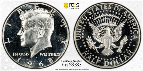 1968-S Kennedy Half Dollar PCGS PR68 DDO FS-101 Looks Cameo.