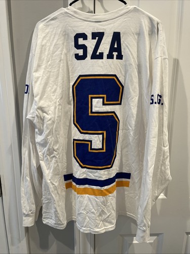 SZA Shirt XL White SOS Tour Concert Merch Long Sleeve Jersey TDE Kendrick - Picture 4 of 5
