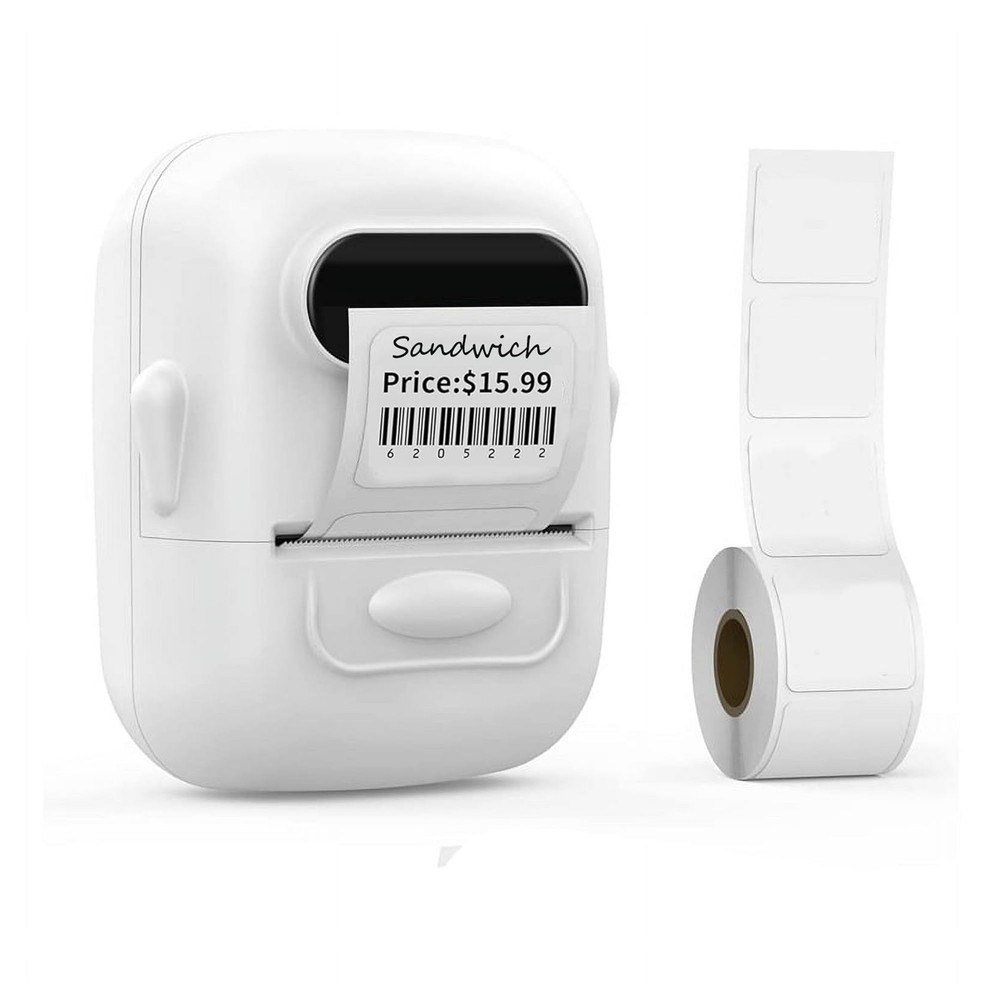 Compact P50 Bluetooth Barcode Label Printer with 2-Inch Tape