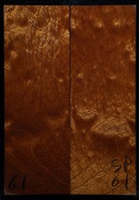 Figured Sapele 61 Knife Scale 5"x 1.75"x 7/16"