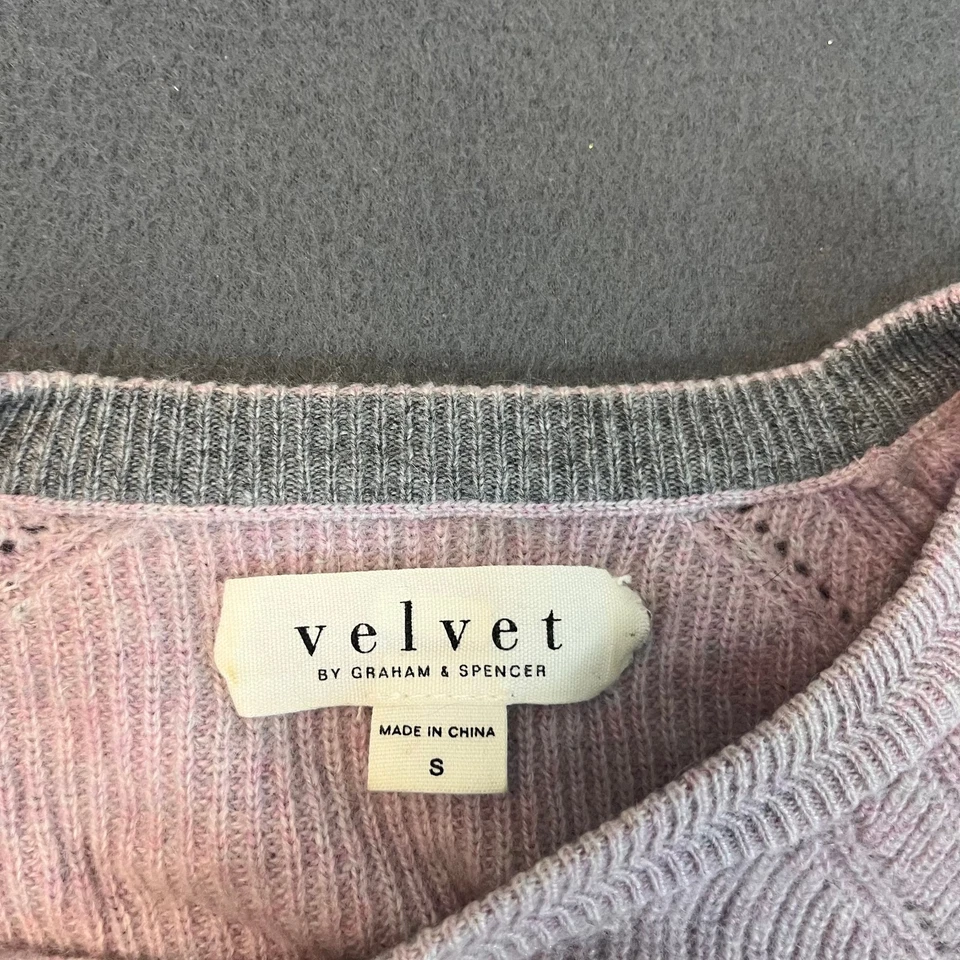 Velvet by Graham & Spencer Small Pink 100% Cashmere Pullover Sweater Long Sleeve - Image 2 of 4