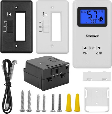 Upgrade Gas Fireplace Remote Control Kit, Thermostatic ON/Set/Off Remote Control