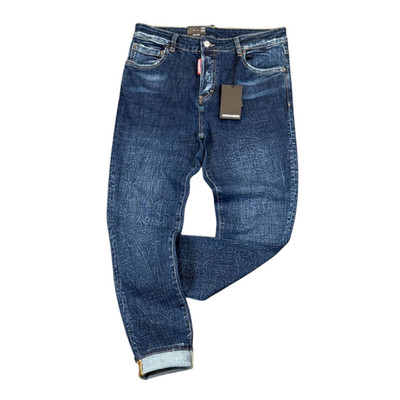 Dsquared2 Men's Dark Blue Slim Fit Stretchy Blue Jeans Pants