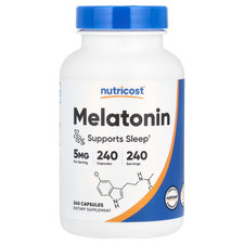 Melatoni,n 5 mg, 240 caps, Nutricost, ENVÍO 48/72 H