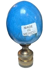 Finials Natural Blue Stone Oval Beautiful Lamp Shade Topper Finial New 2.25"