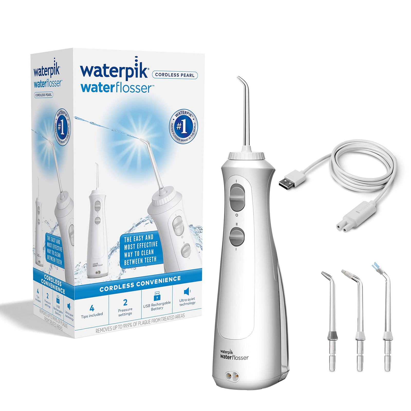 Waterpik Cordless Pearl Idropulsore Dentale Ricaricabile | Pulizia Profonda