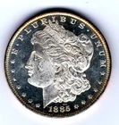 1885 O Morgan Dollar MS+ DMPL Reflective Excellent Strike. 100% Original White