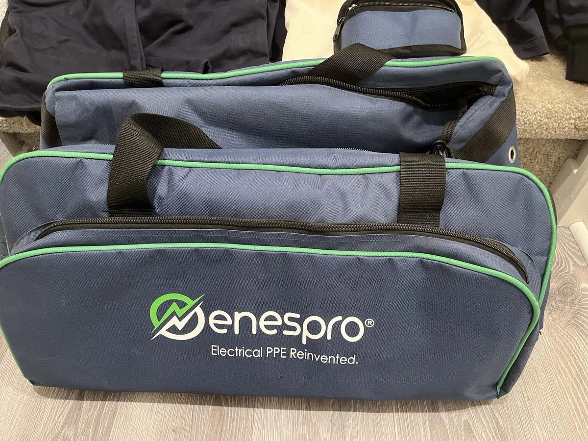 Enespro 40 Cal Arc Flash EPI Kit Chaqueta, Baberos, Casco Talla MEDIANA M32 - LIMPIO