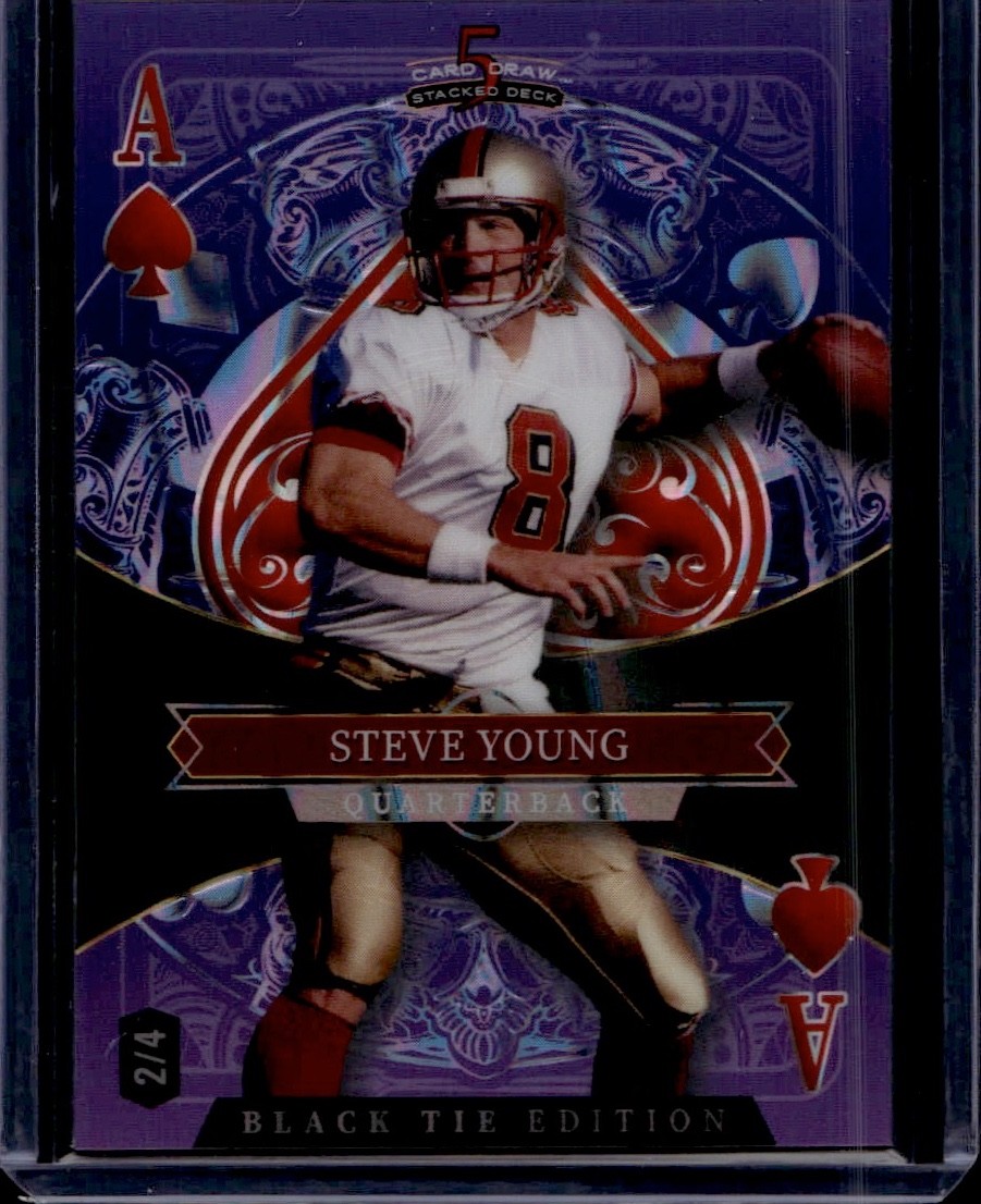 2024 Wild Card 5 Card Draw Stacked Deck Promo #SDPS-SYN Steve Young #/4