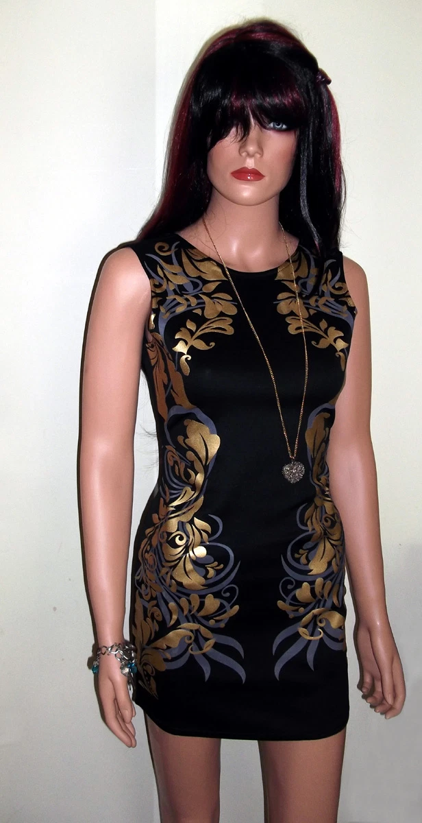 Robe avec feuille doré hot sale
