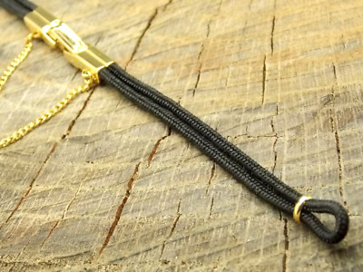 Vintage Stainless Steel & Nylon Loop End Butterfly Clasp NOS Unused Watch Band