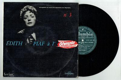33 Runden 25cm Edith Piaf Vinyl A L 'ol Ympia Nr. 3 Die Mob -meine Manege -hymne