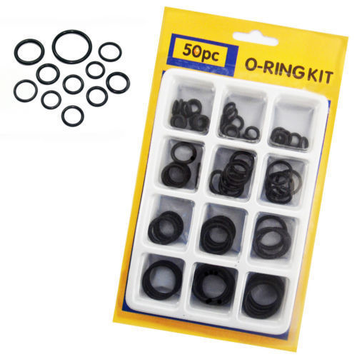 50 O Rings Rubber Washer Set Pressure Ring Kit Assorted Sizes Plumbing
