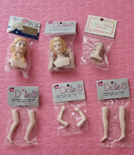 Vintage Lot of Porcelain Doll Heads Legs Hands Doll Parts Mangelsen's More