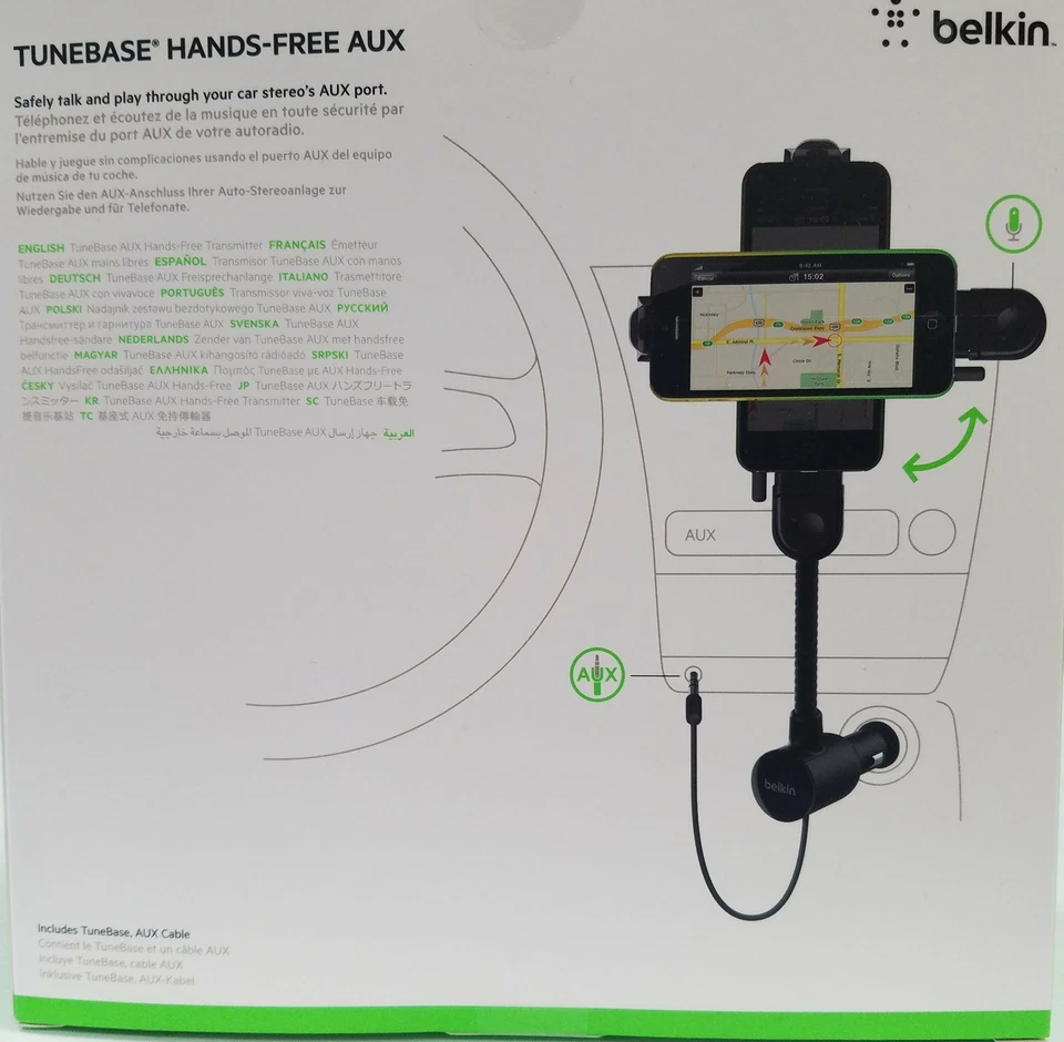 Belkin iPhone 5, 5s, 5c iPod Touch TuneBase Hands-Free AUX & car holder with cha - Image 2 of 2