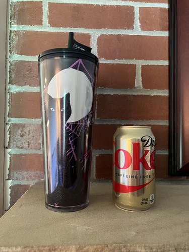 Starbucks Tumbler Halloween 2021 Glow in the Dark Black Cat Purple Spider Web - Bild 2 von 12