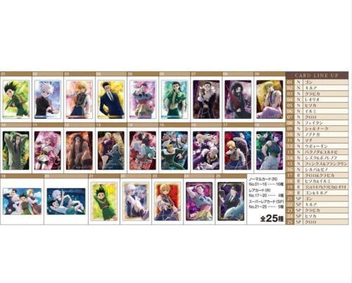HUNTER×HUNTER 1-610,13-15、18、24-30、35-38 Hunter X Hunter X BANDAI Itajaga Vol.1 Card Complete Set 25 Type