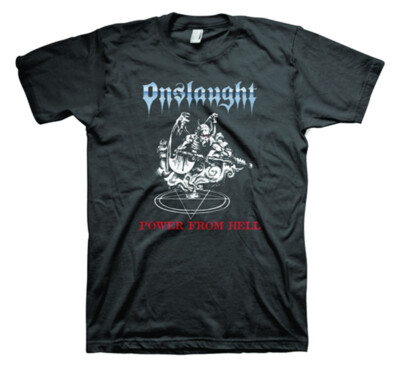 #ad #ad New Onslaught Power From Hell Album Thrash Metal Band Black Shirt badhabitmerch $19.42