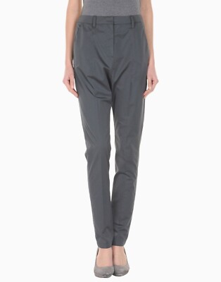 Vionnet Paris Women's Trousers Limited Line Luxury Pleated Grey Pants - W32/L32