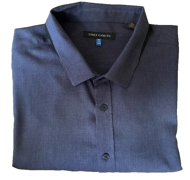 Botón informal de poliéster Vince Camuto-Down Shirts for Men