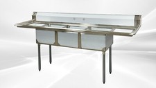 NEW 90" Stainless Steel Sink 3 Compartment Commercial Kitchen Bar Restaurant NSF