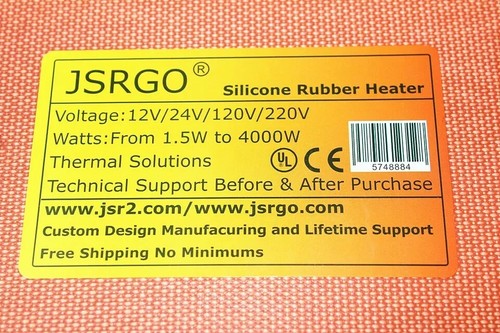 13.8" X 19.7" 350 X 500mm 1300W w/ 3M Digital Controller JSRGO Silicone Heater - Picture 3 of 11