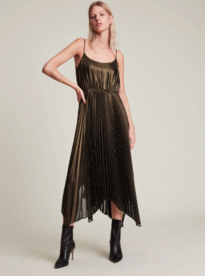 allsaints gold dress All Saints main image 0