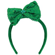 St. Patrick's Day Sequin Bow Headband