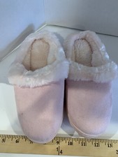 Avon Faux Fur Pink SLIPPERS Fleece Lined Women Small 5-6 NEW