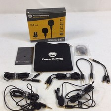 Powerdewise Black Live Performance Lavalier Microphones Dual Interview Set