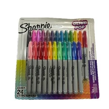Sharpie Fine Tip Permanent Marker Glam Pop Assortment 24/Pack 1949557
