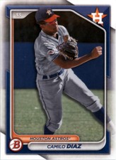 2024 Bowman Base Paper Camilo Diaz #BP-135 Houston Astros Prospect Baseball Card