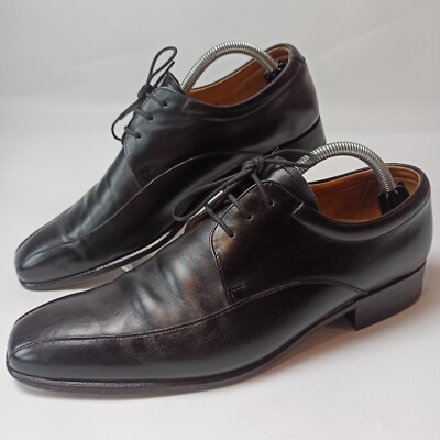 Barker Ross Herren Derby Kalbsleder Schuhe Vibram Sohlen - schwarz - Größe 8 UK