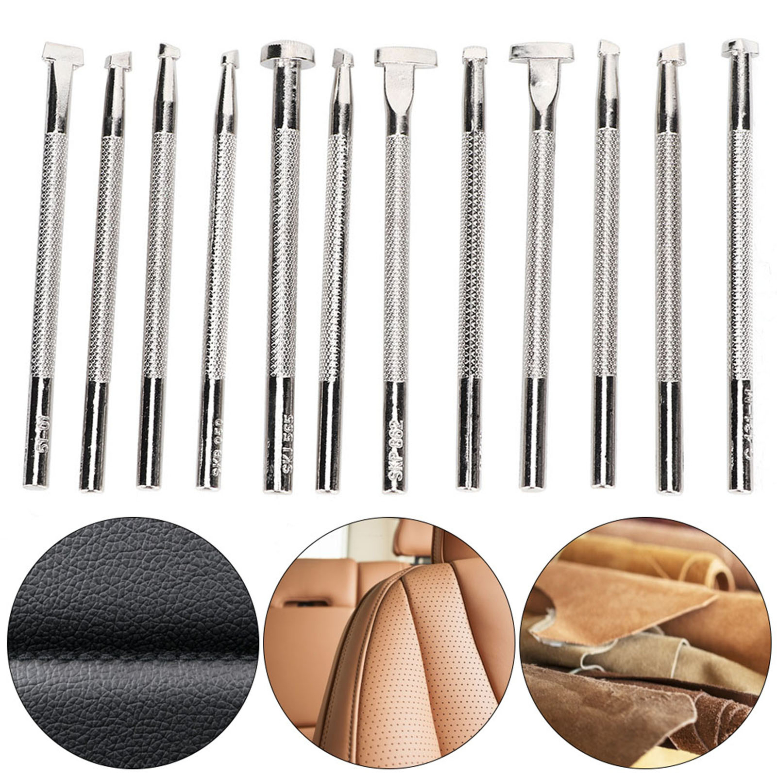 12Pcs Leather Engraving And Embossing Tools Leather Working Stamping