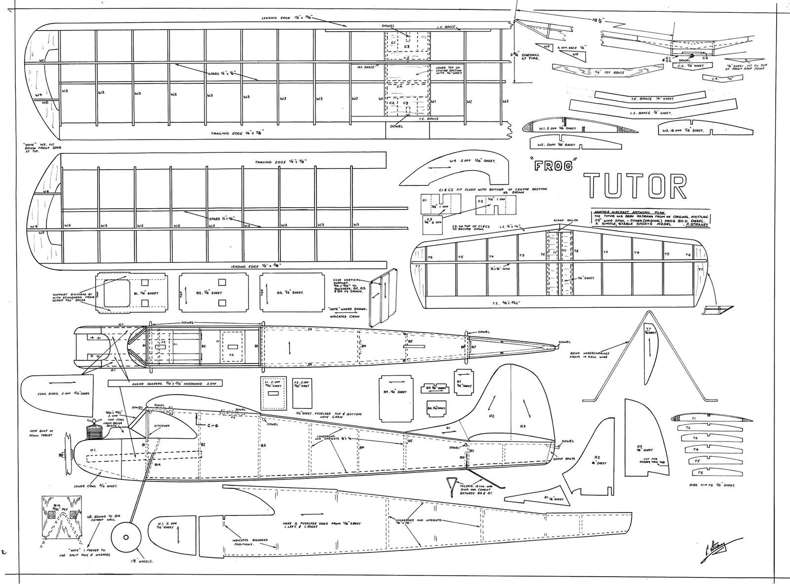 Frog Tutor plan free flight power model | eBay UK