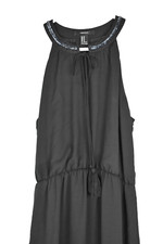 Forever 21 Women's Medium Black sleeveless full length dress sequins maxi halter