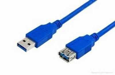 MediaRange MRCS145 USB Kabel A - St/Bu 3m blau  ver ~E~