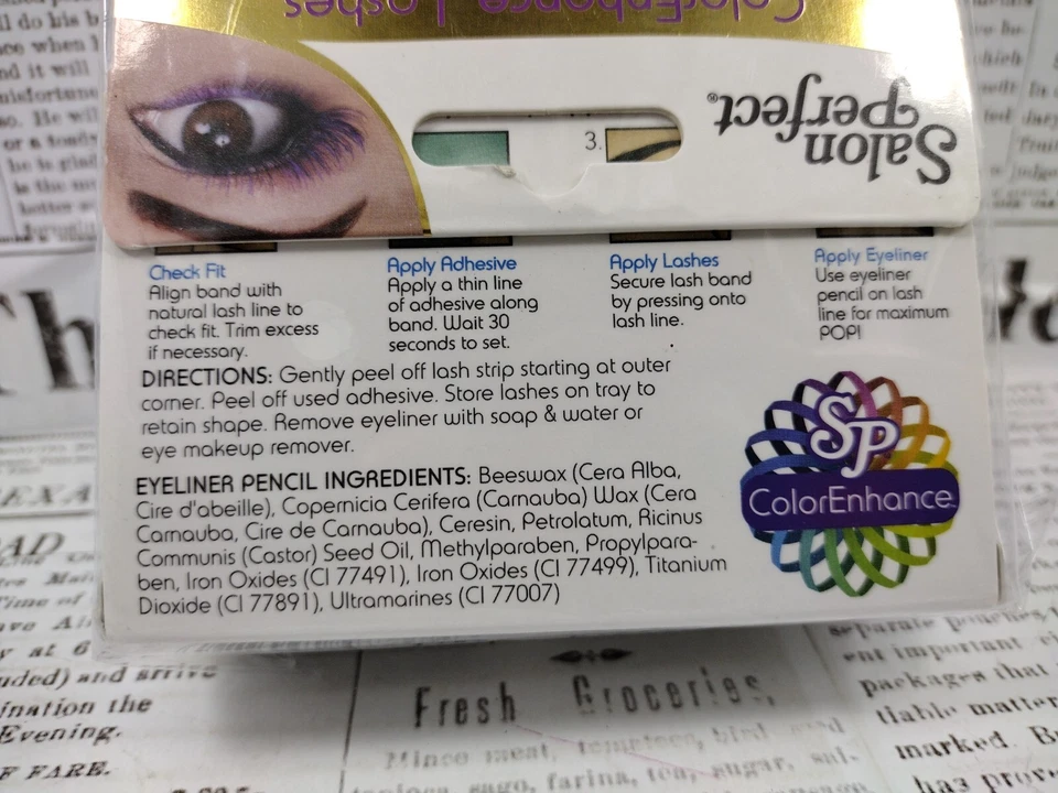 Salon Perfect Color Enhance False Eye Lashes Purpl Plum lot of 4 packages New - Image 2 of 4
