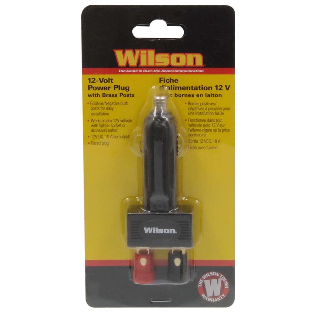 Wilson Antennas 30512VPP 12 Volt 10 Amp Power Plug Brass Posts Fused Cigarette