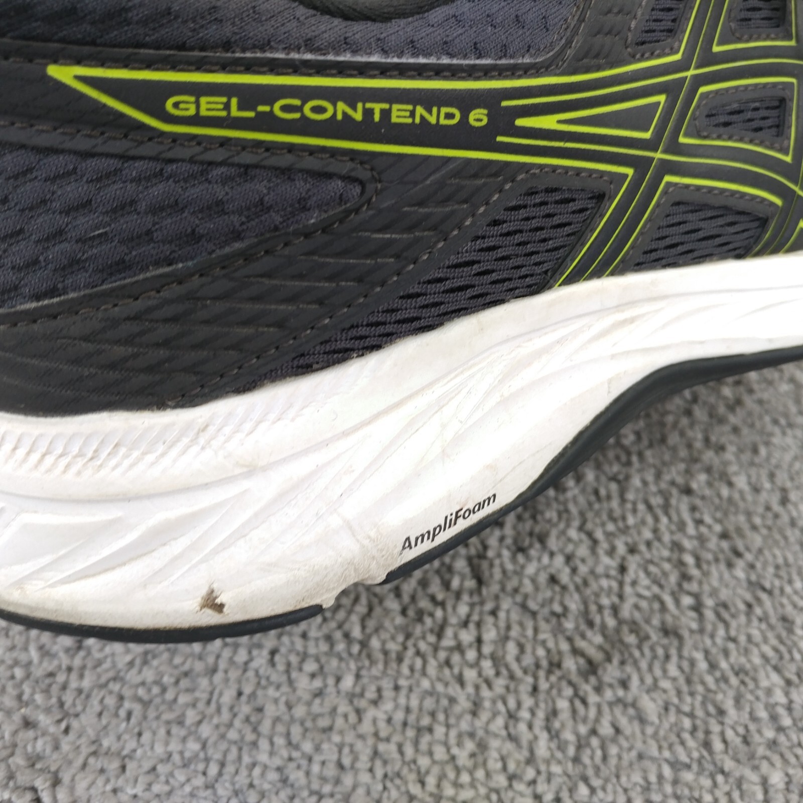 SAOLA Scarpe da corsa Asics Gel Contend 6 uomo taglia 11 5 nere basse nere lime