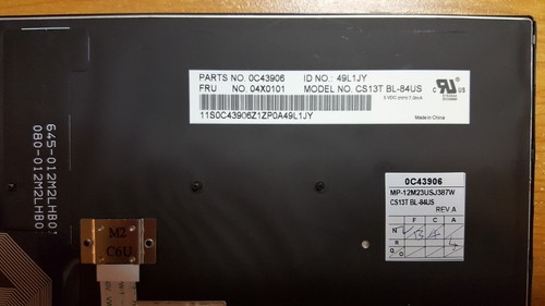 ONE KEY & HINGE - Lenovo ThinkPad T440 T440p US Keyboard 04X0101 CS13T BL-84US - Picture 5 of 39