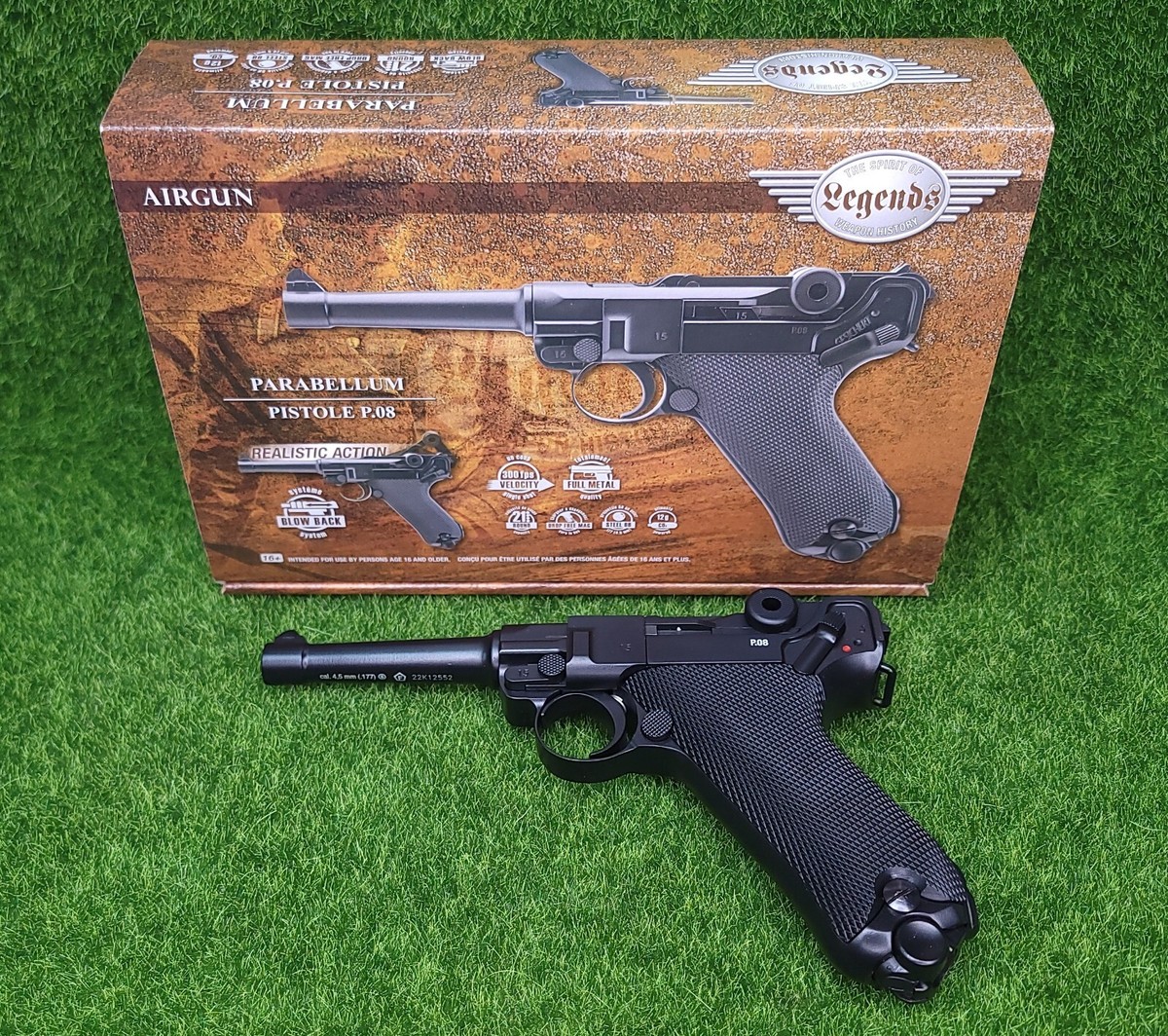 Umarex Legends PO8 .177 Blowback BB Air Pistol - Black